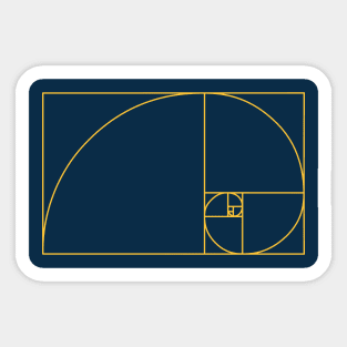 Fibonacci Golden Ratio Spiral Sticker